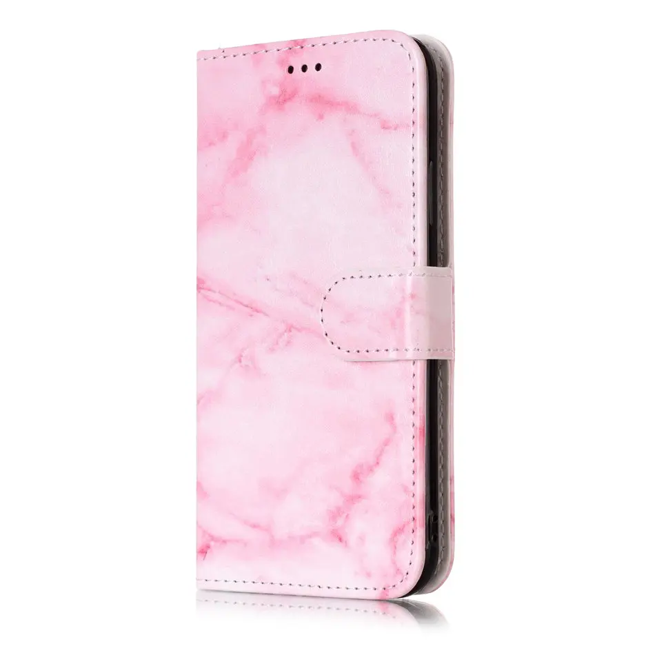 Pink Marble Чехол с отделением для карт и подставкой для iPhone X, XS, XR, 11 Pro, Max, 8, 7 Plus, 6, 6 S, 5, 5S, прекрасный мрамор, Azale, Бабочка, капа, флип, Fundas P01G - Цвет: Pink Marble