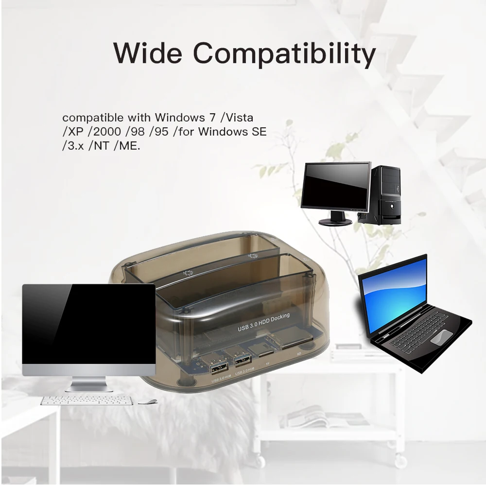 Док-станция TISHRIC для жесткого диска USB 3 0 2 5 дюйма IDE SATA внешний прозрачный бокс