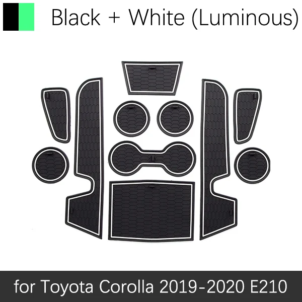 White Противоскользящий резиновый коврик для Toyota Corolla E210 210 аксессуары для автомобиля наклейки коврик для телефона - Название цвета: White