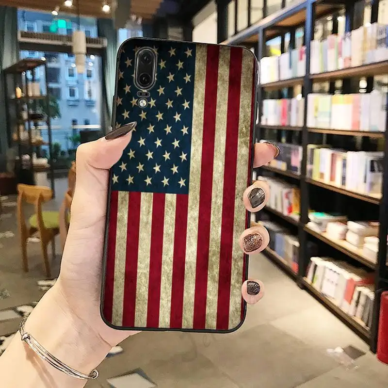 

America USA Flag logo pattern shell Phone Case For Huawei honor Mate P 10 20 30 40 Pro 10i 9 10 20 8 x Lite