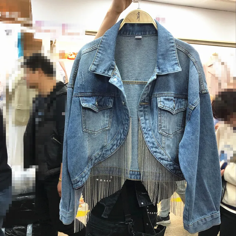 

Куртка-бомбер ограниченное по времени предложение-Casaco Jaqueta Feminina Inverno куртка женская 2020 Весенняя новинка из металла Ленточки личности асимме...