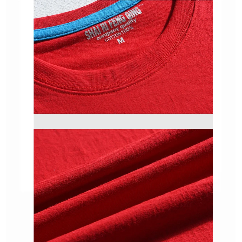 Мужская хлопковая футболка Повседневная с круглым вырезом и длинными рукавами