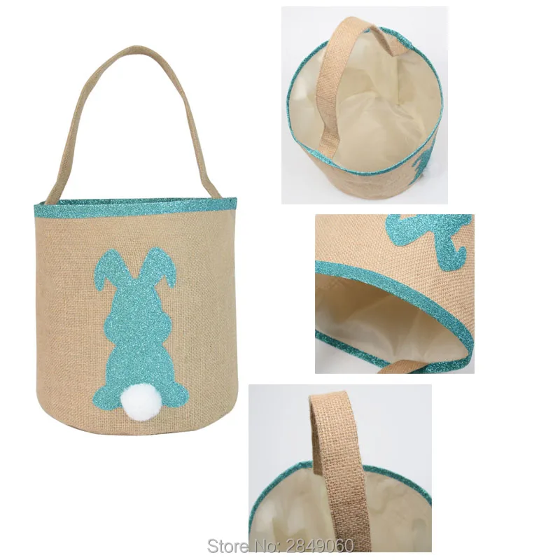 Оптовая продажа джутовое ведро с монограммой Пасхальная корзина сделай сам