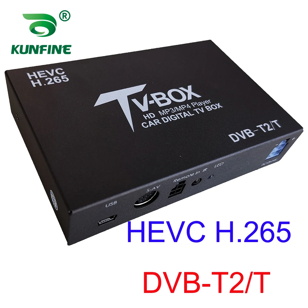 Автомобильный ТВ сигнальная коробка DVB-T авто мобильный телефон цифровой  ТВ коробка DVB-T2 HEVC H.265 приемник ТВ тюнера Германия Европа Австралия  ...