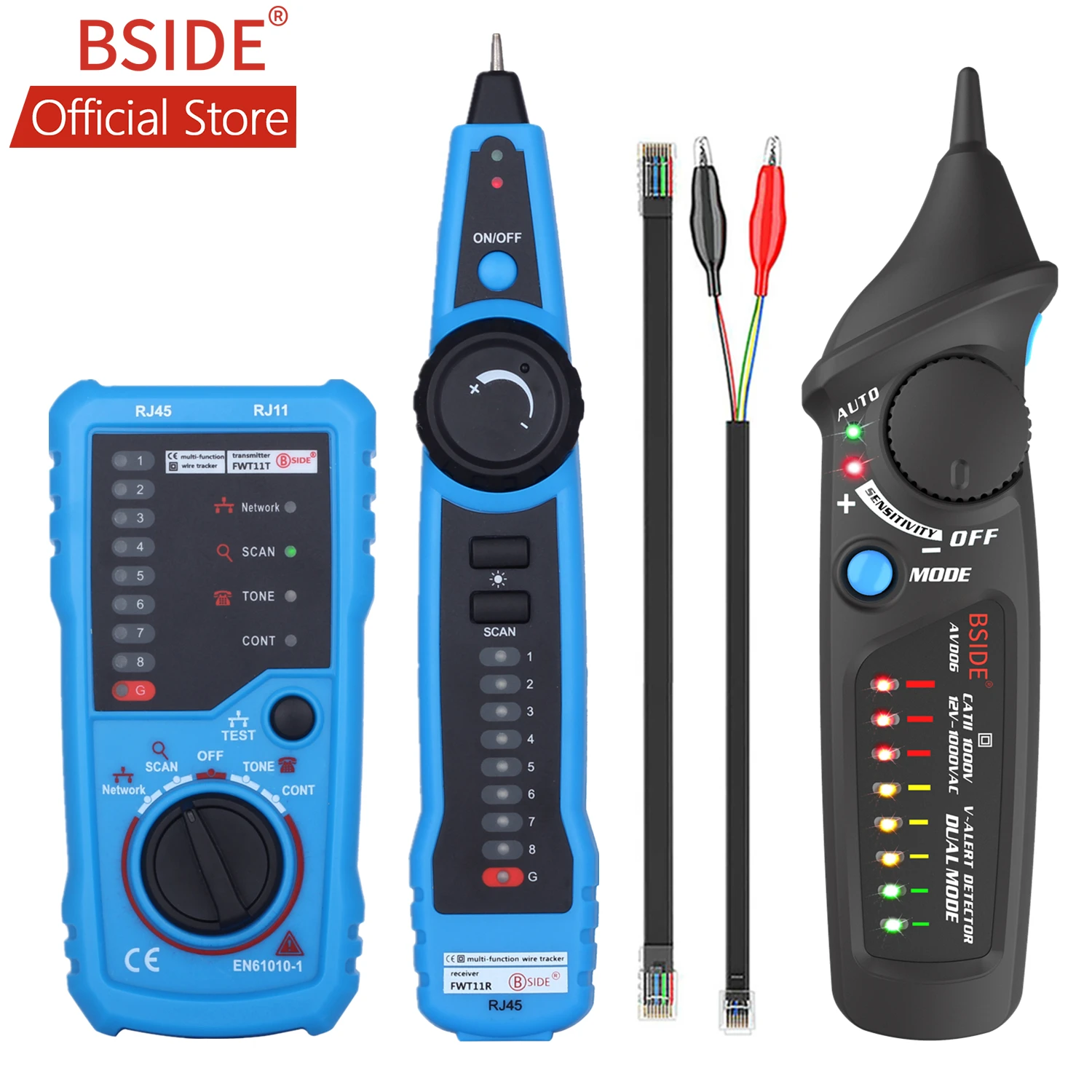 BSIDE FWT11 высокое качество RJ11 RJ45 Cat5 Cat6 телефонный провод трекер Tracer тонер Ethernet LAN Сетевой кабель тестер линия Finder
