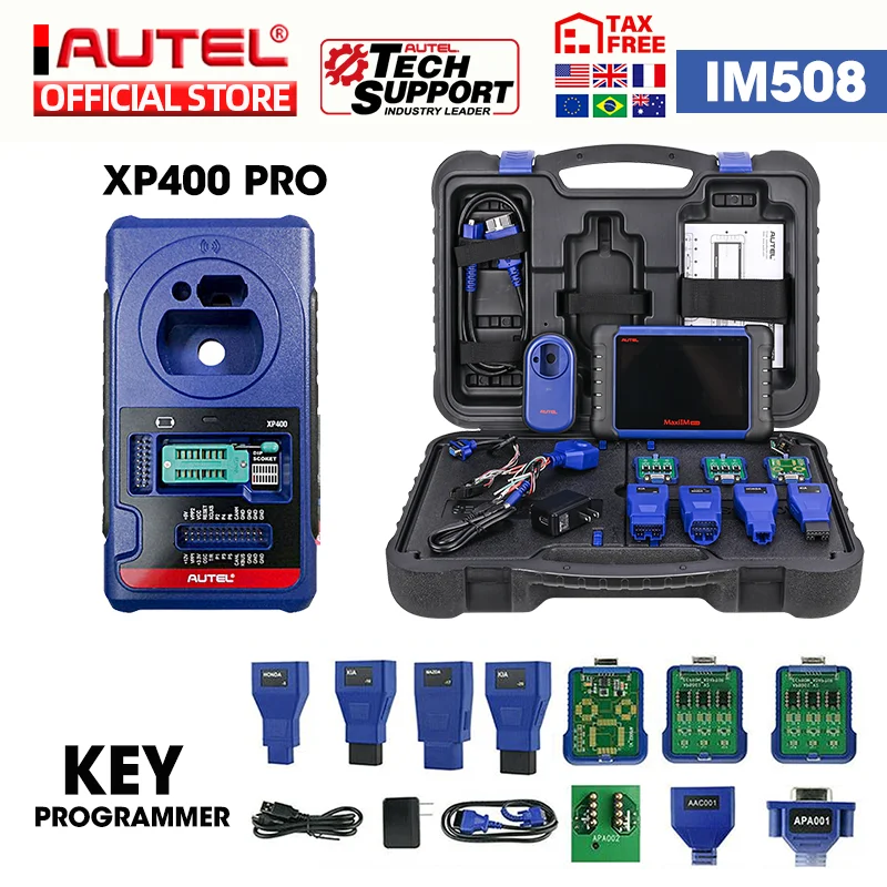 Autel MaxiIM IM508 XP400 PRO OBD2 автоматический Автомобильный сканер IMMO программирующий диагностический инструмент универсальный ключевой программист AULXP400