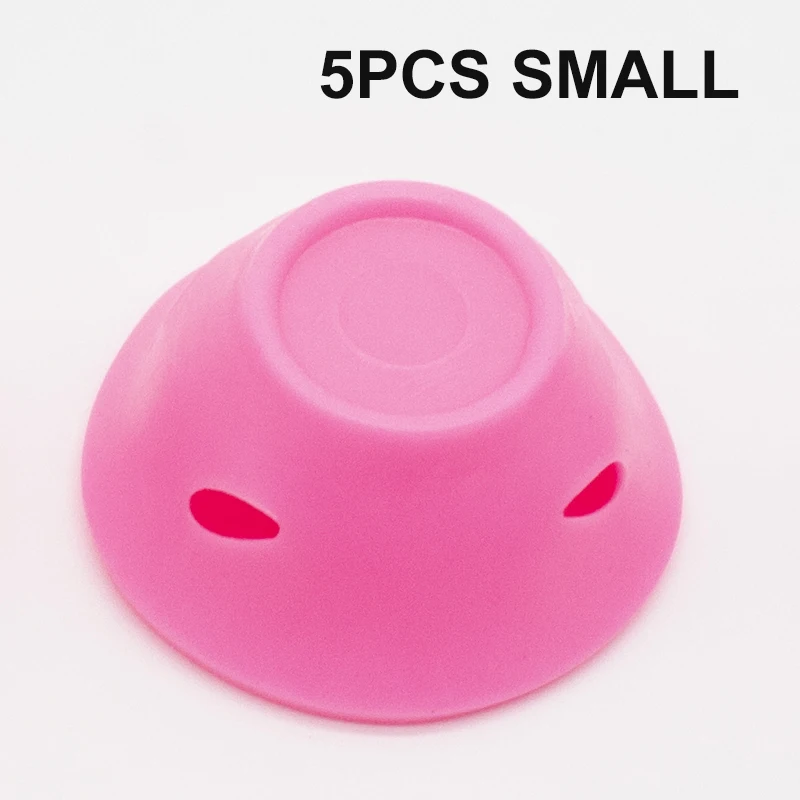 5pcs small Термо бигсиликоновые бигуди для волос резиновые плойка для волос для силиконовые бигуди на длинные волосы мягкие волшебные бигуди для ухода за волосами для бигуди Спящая без тепла мягкий резиновый силиконовый бигуди - Цвет: 5pcs small