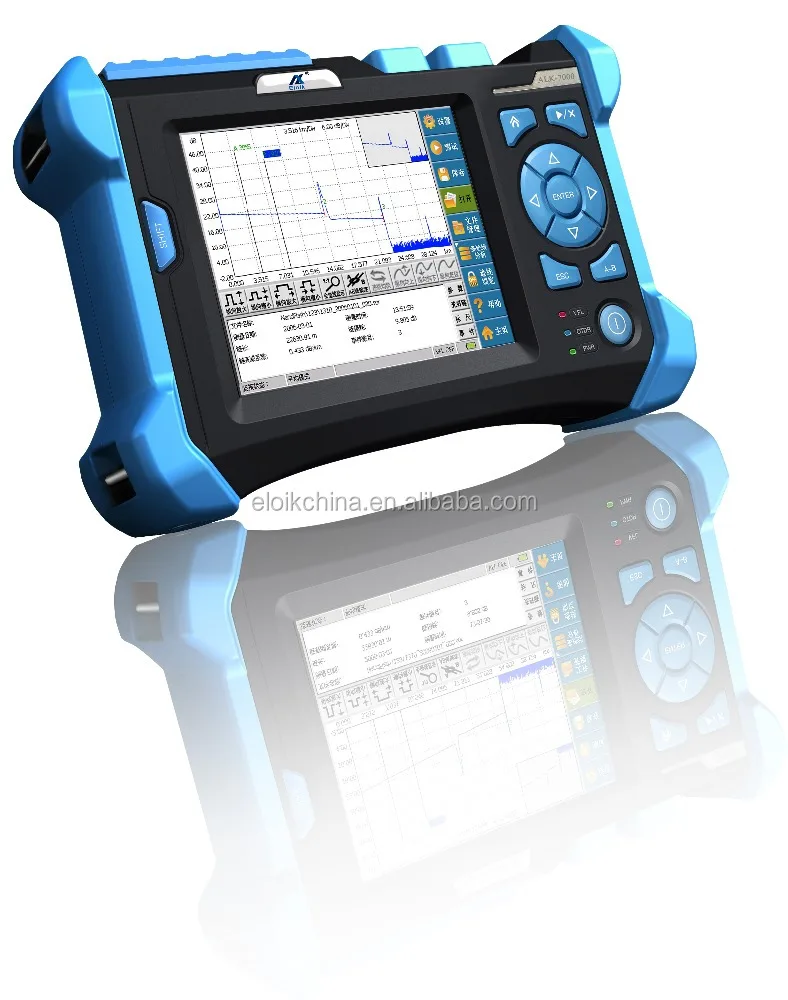 

OTDR 1310/1550/1625 with filter 32/30/28 db touch screen for FTTH networking Eloik OTDR ALK-7000-24AF