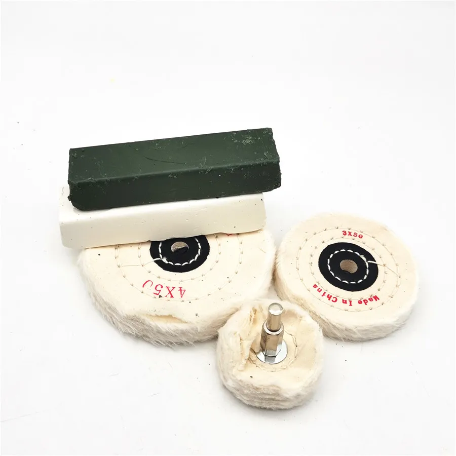 

2x Car Polishing Paste + 3x Buffing Pads Chromium Oxide Abrasive Paste Block