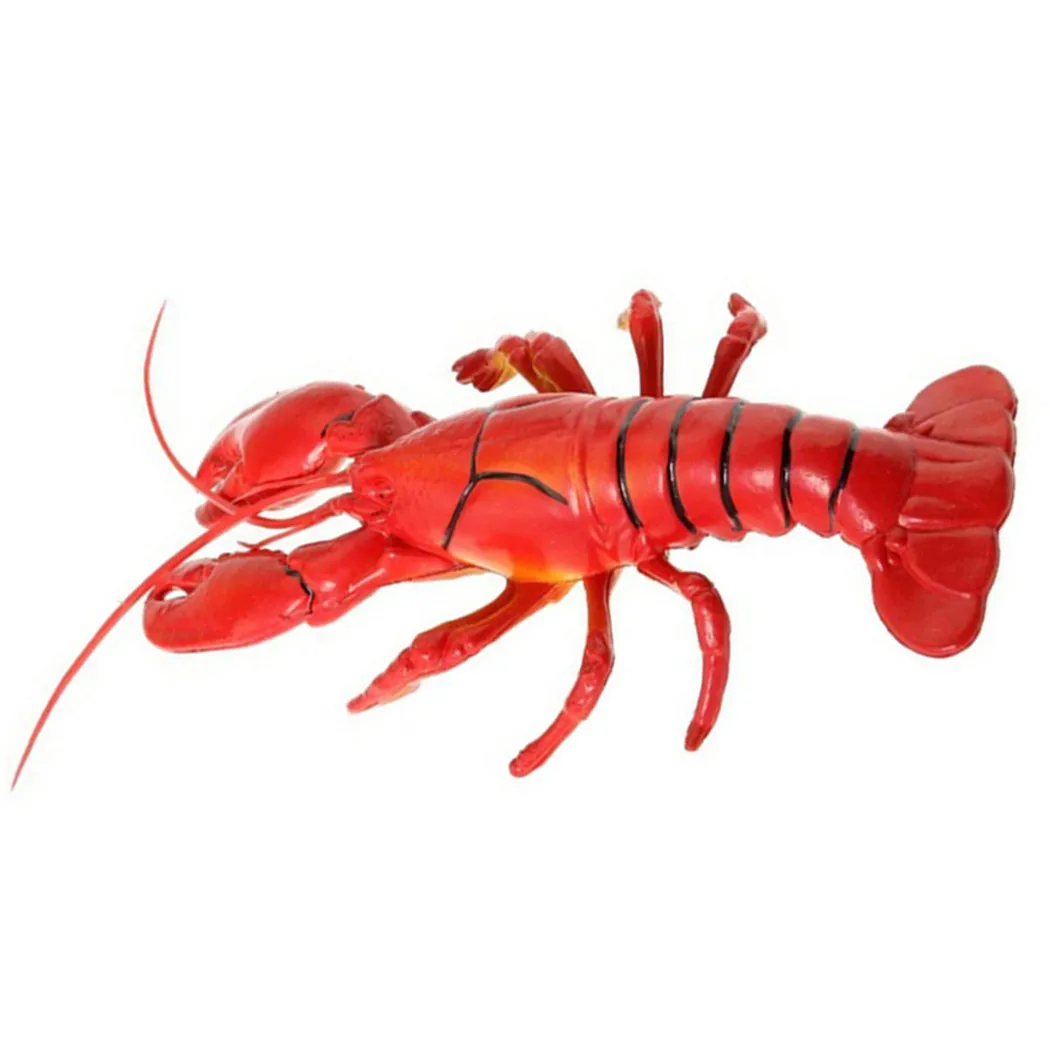 

1*Emulated Shrimp 14x5in Plastic Big Fake Lobster Model For Dispaly Artificial Marine Animals Decoration