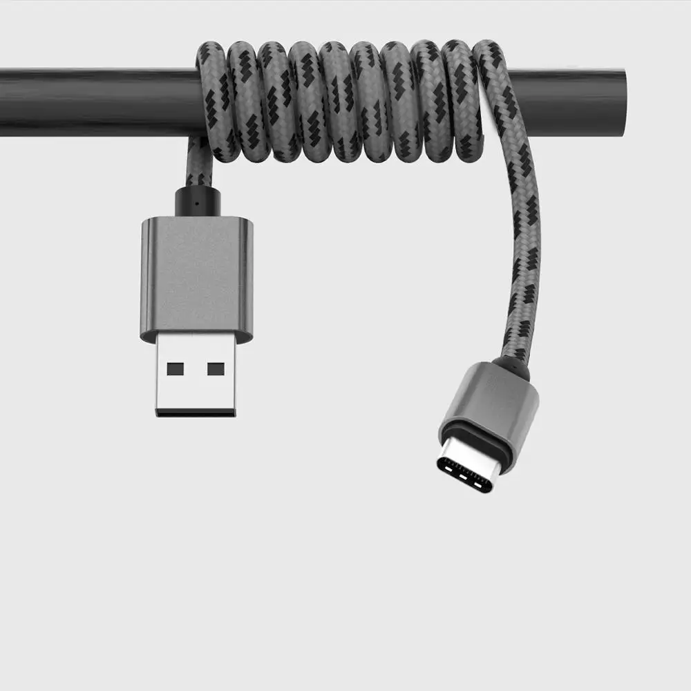 Grey for Type-C TeckNet зарядное устройство кабель Micro Usb кабель для iphone 11 usb type C Быстрая Зарядка адаптер зарядное устройство провод для samsung huawei Xiaomi шнур - Цвет: Grey for Type-C