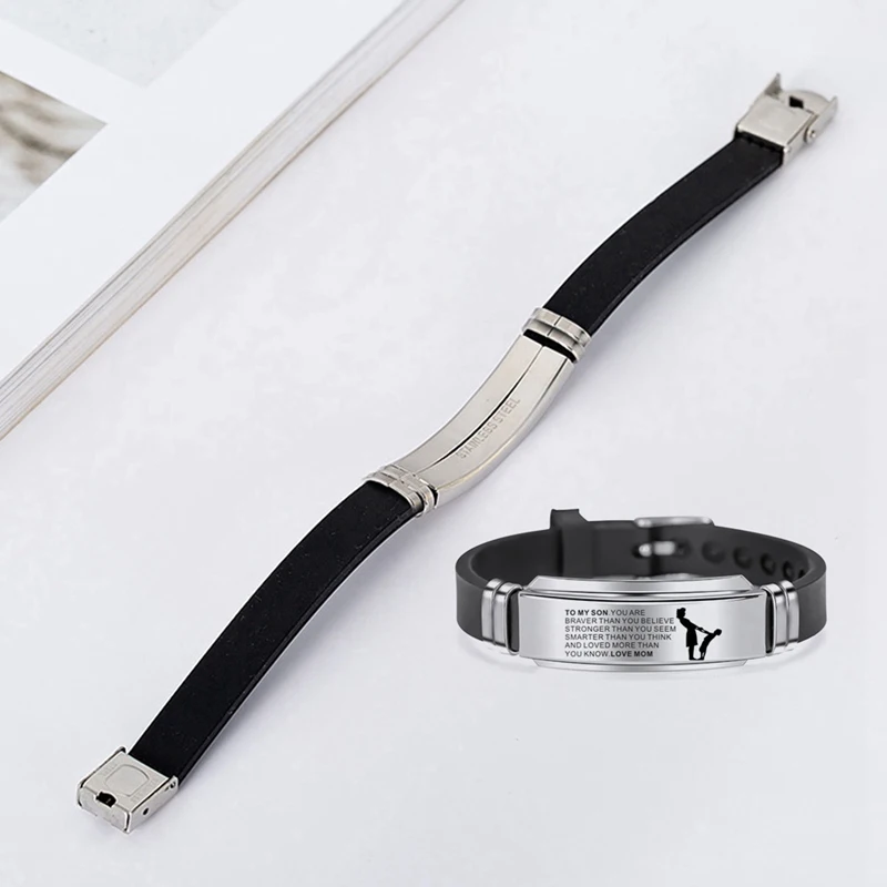 Сыну вдохновляющие мужские часы наручные Нержавеющая сталь силиконовый