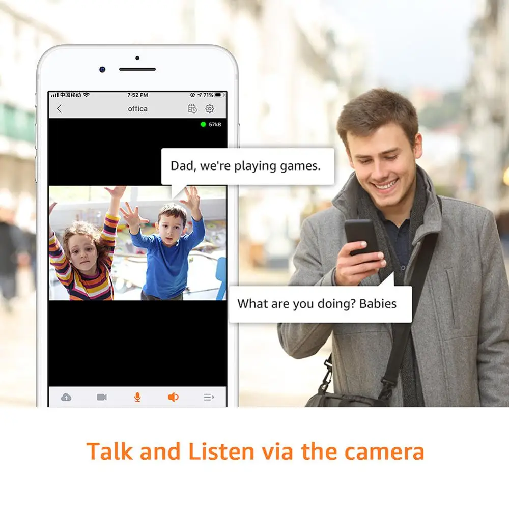 Камера видеонаблюдения Ebitcam мини-камера безопасности для помещения 1080p |