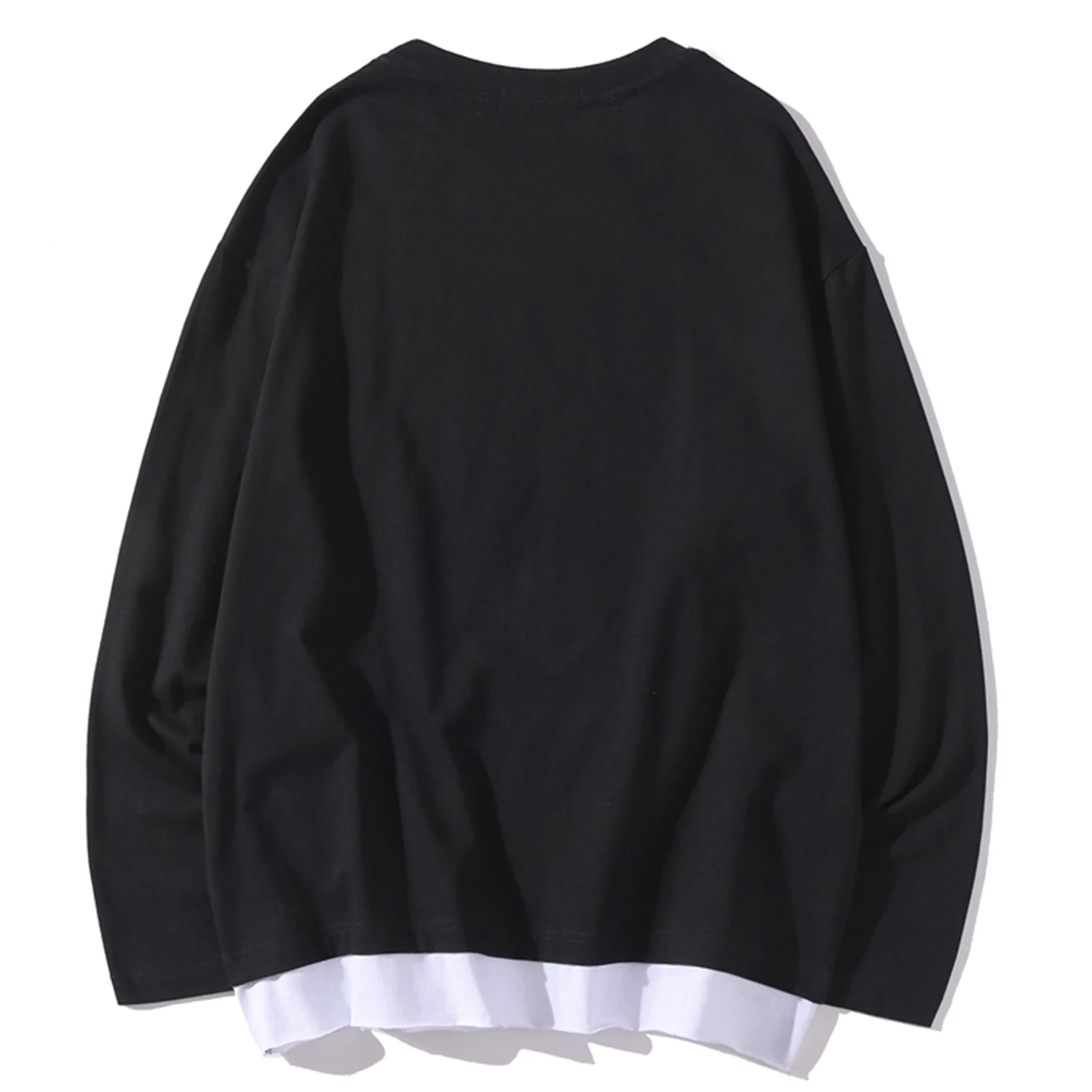 Мужская хлопковая футболка с длинным рукавом принтом демонов|Мужские футболки| |