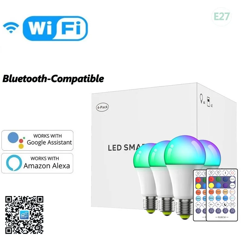 

Умная лампа с Wi-Fi и таймером, 10 Вт, E27
