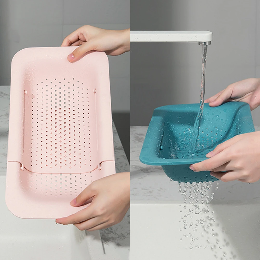 

Extendable Colander Over The Sink Kitchen Strainer Vegetable Fruits Strainer