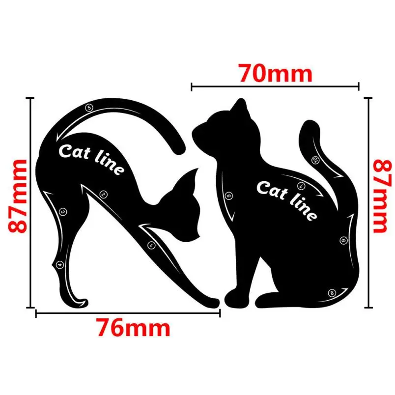 

2Pcs Women Cat Line Pro Eye Makeup Tool Eyeliner Stencils Template Shaper Model