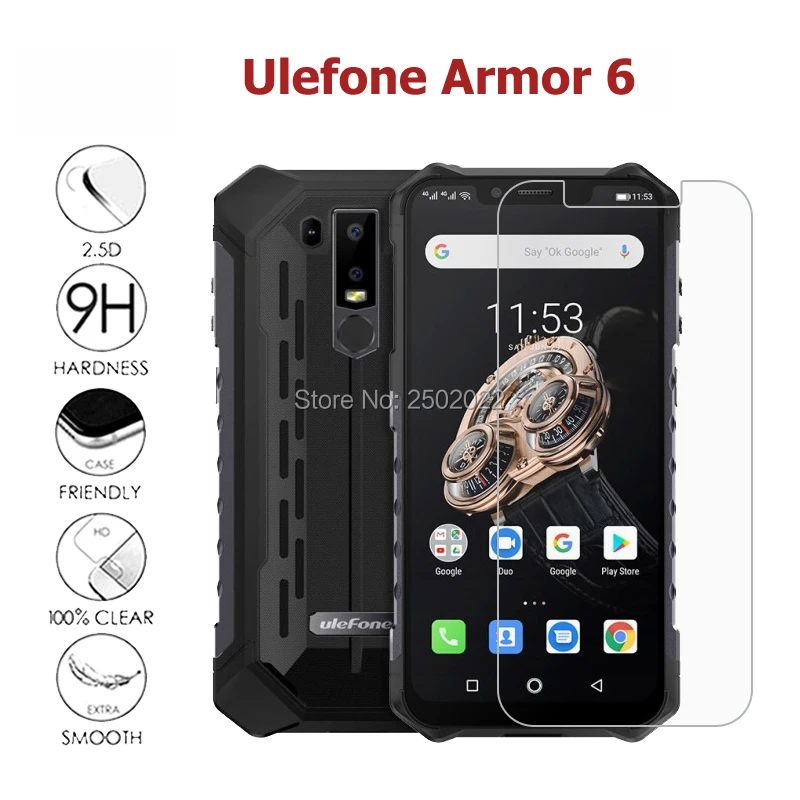 5 шт. закаленное стекло для Ulefone Armor 6 стеклянная защита экрана 2.5D Премиум