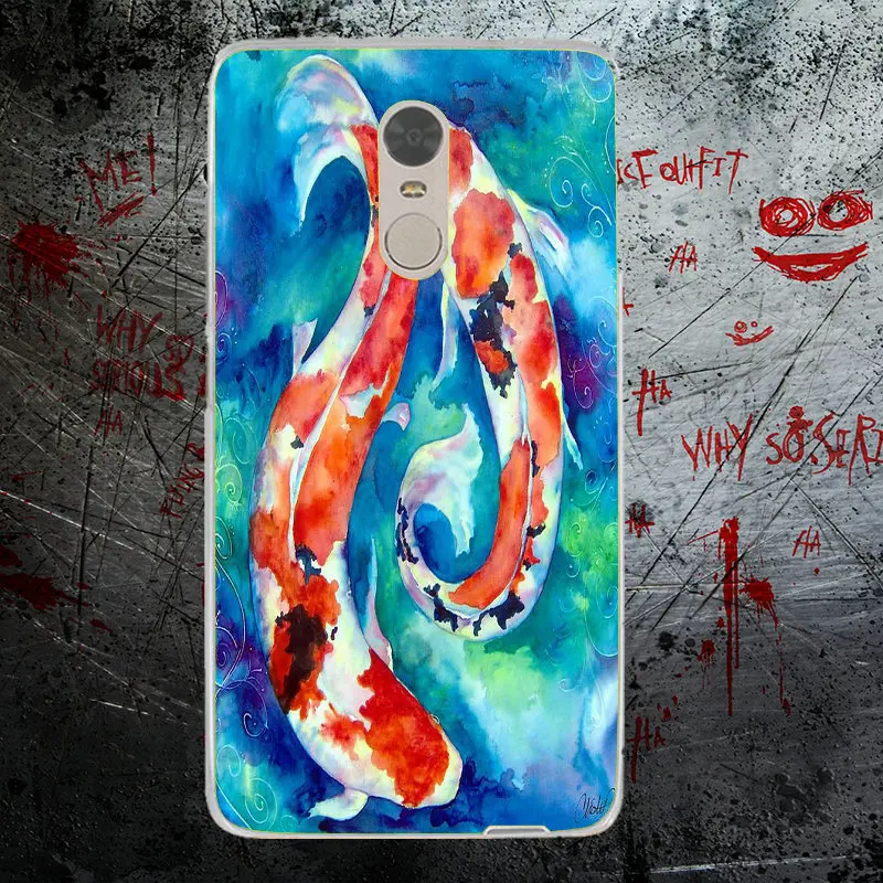 Мягкий чехол для телефона из ТПУ Xiaomi Redmi Mi Note 4X 2 3 3S 4A 5 6 5S 5X 5A 6X Pro Plus Koi Yin Yang Fish |