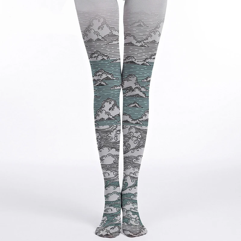 

Голубое небо и белые облака с принтом для молодых девушек