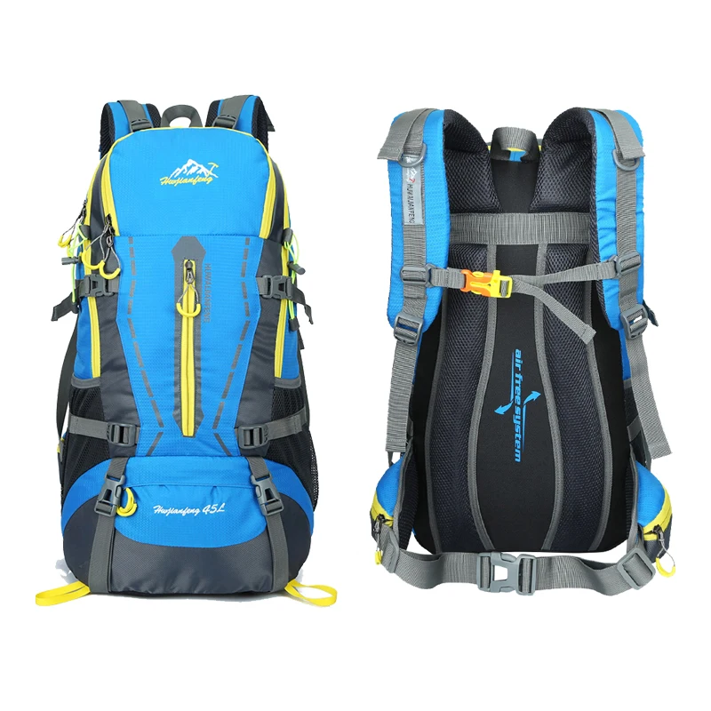 Вместительная горная сумка 45л водонепроницаемая и износостойкая дорожная