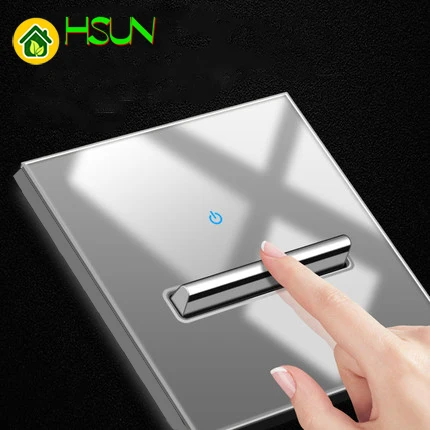 86 Тип серый переключатель с закаленным стеклом Сброс 1 2 3 4 gang way Ретро креативный