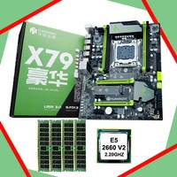 2018 hot sell brand huanan zhi x79 lga2011 motherboard with m 2 slot cpu xeon e5 2660 v2 sr1ab 2 2ghz ram 16g44g ddr3 reg ecc