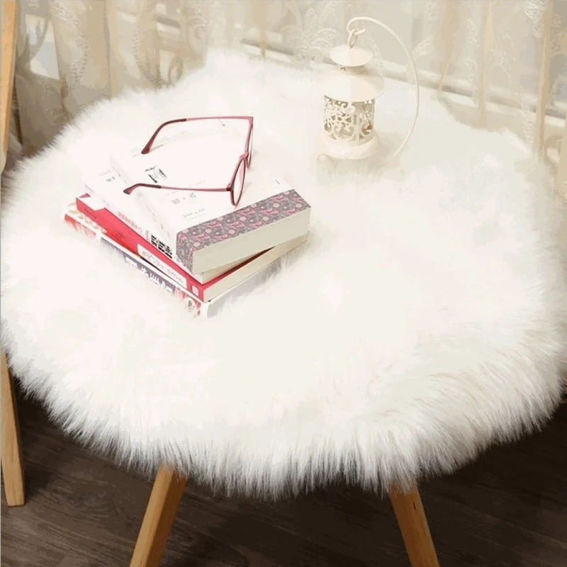 

60/40/30CM Soft Washable Sheepskin Office Chair Cushion Fur Wool Carpets Runner Rugs Floor Chairs Bed Pads Home Decoration