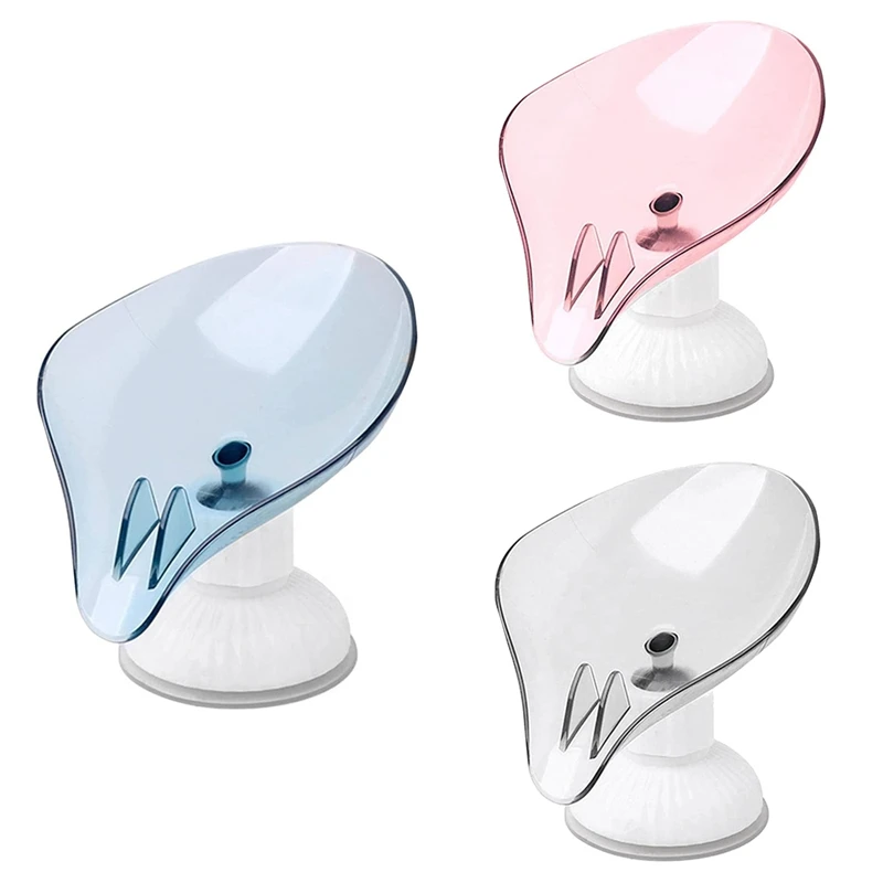 

Large Suction Cup Soap Holder Leaf Shape Self-Draining Soap Dish For Soap Decoration Soap Dish