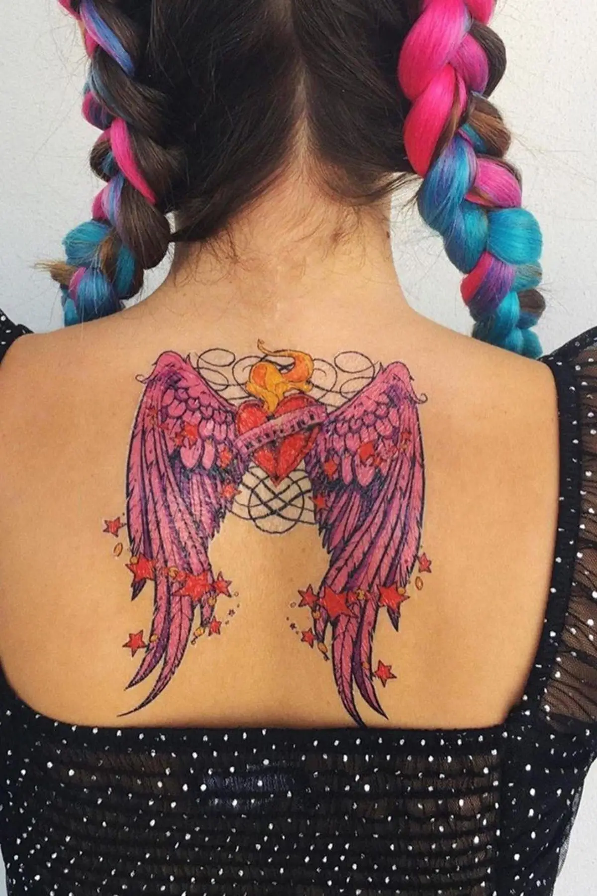 

Temporary Winged Heart Tattoo