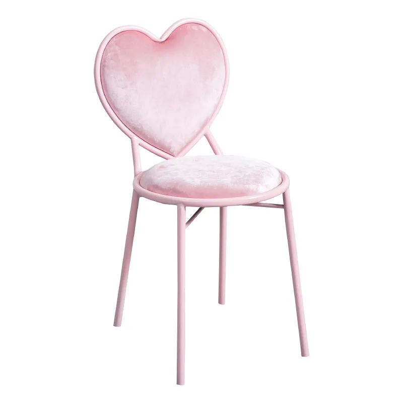 

Высококачественный тканевый креативный обеденный стул в скандинавском стиле в форме сердца, сумка на все сиденья, стул для маникюра, макияж...
