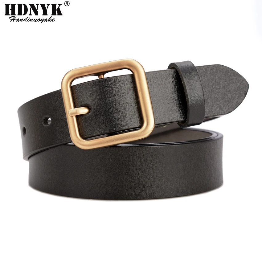 

Ремень из натуральной коровьей кожи Женский, модный универсальный пояс с пряжкой с язычком, модный аксессуар