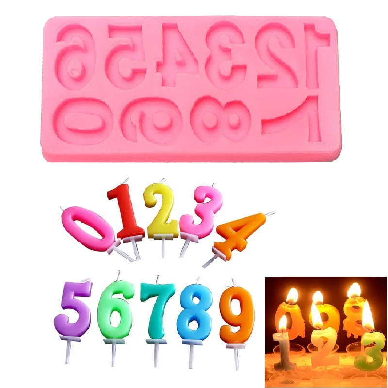 

Large Number Silicone Mold Candle Cake Decorating Tools Chocolate Gumpaste Mold