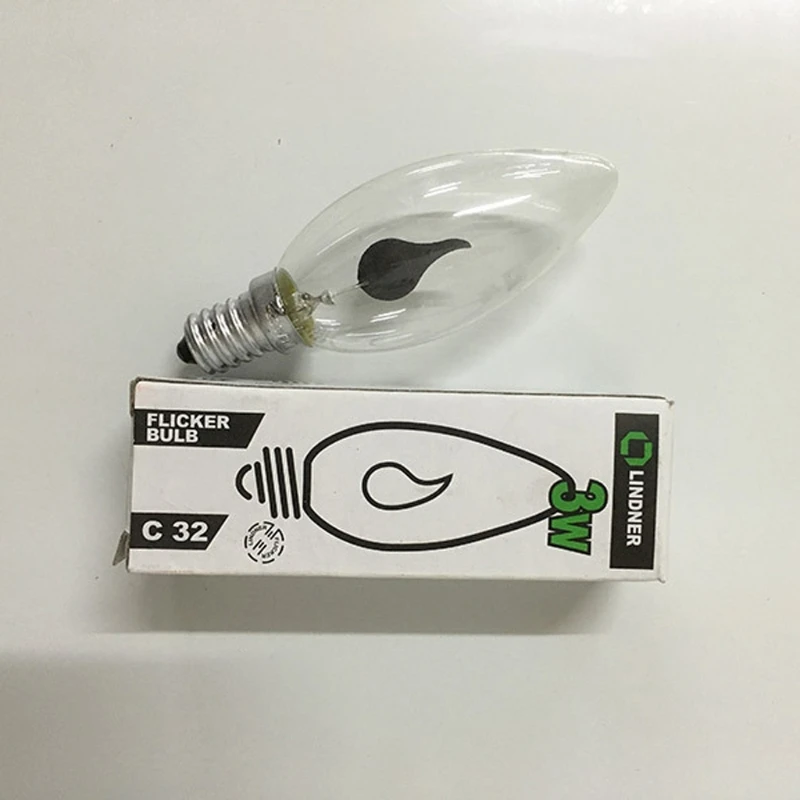 Лампа накаливания Эдисона E14 3 Вт Мерцающая светильник ПА с хвостом