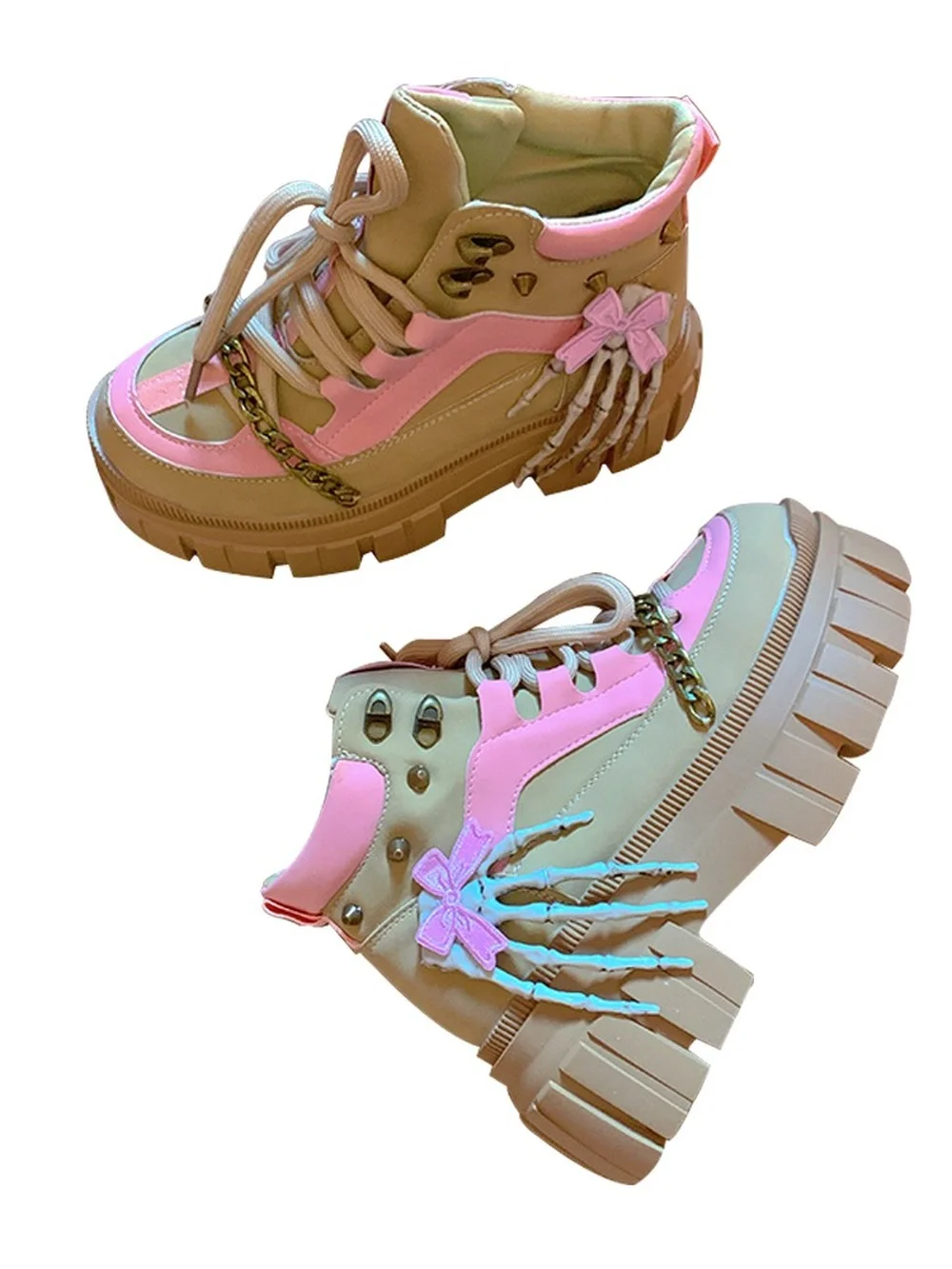 Женские ботильоны с круглым носком и бантом в японском стиле | Обувь