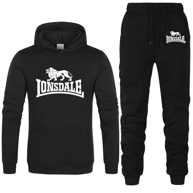 Модные мужские толстовки с принтом LONSDALE брендовый спортивный костюм свитшоты в