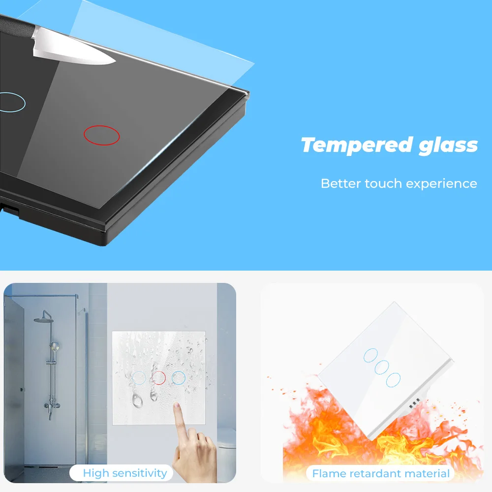 SMATRUL смарт сенсорный выключатель светильник переменного тока 220V 110V EU стены