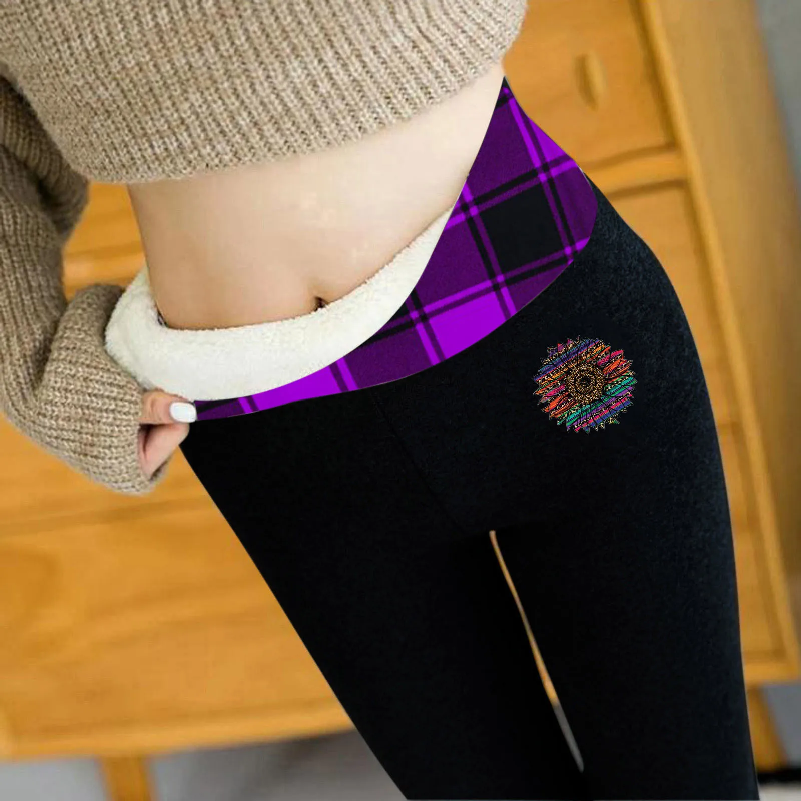 

Женские спортивные леггинсы, зимняя одежда, повседневные длинные утепленные брюки с принтом и высокой талией, женские спортивные Леггинсы