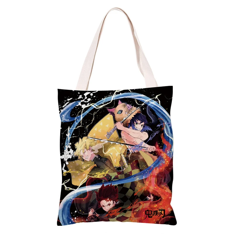 

Demon Slayer Cosplay Messenger Bag Canvas Shoulder Bags Student Bag Anime Adult Student COS Accessories Christmas Halloween Gift