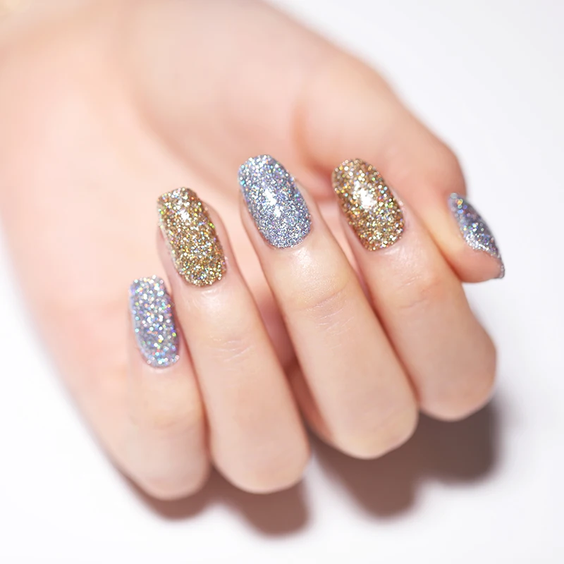 BORN PRETTY 6 шт. погружающийся порошок для ногтей набор голографический розовый Dip блеск для ногтей порошок пигмент украшения для ногтей