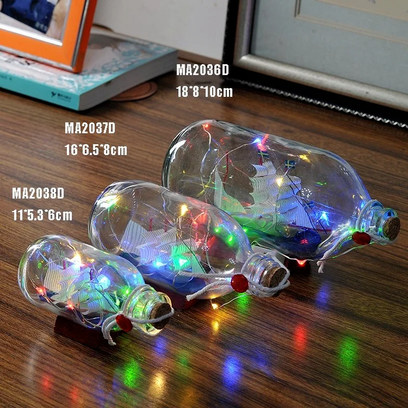 Бутылка средиземноморской лодки фестиваль дрифтинга подарок сувенир мебельное