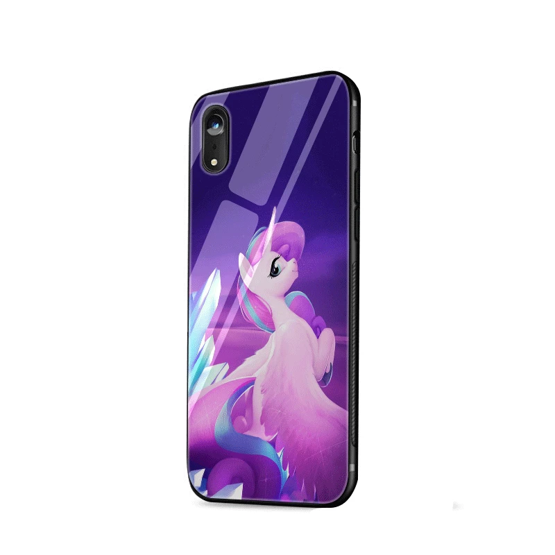 Чехол для мобильного телефона стекло iPhone Apple XR X XS Max 5 5S SE 6 6S 7 8 Plus чехол My Little Pony Luna