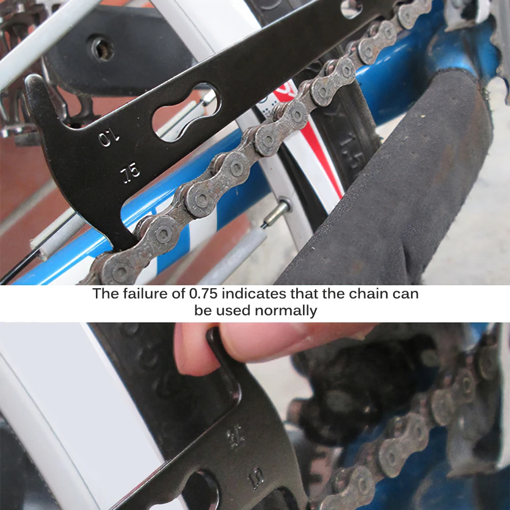 

Bicycle Chain Wear Indicator Checker Mountain Road Bike MTB Chains Gauge Measurement Ruler Cycling Replacement Repair Tool