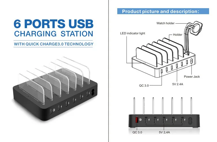 multi usb charger 8 ports qc 3 0 fast quickly charger for iphone 8 x 11 pro max samsung s10 ipad 6 port carregador dock station free global shipping