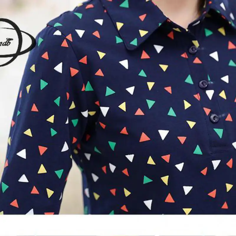 Женская рубашка поло с длинным рукавом отложным воротником|Футболки-поло| |