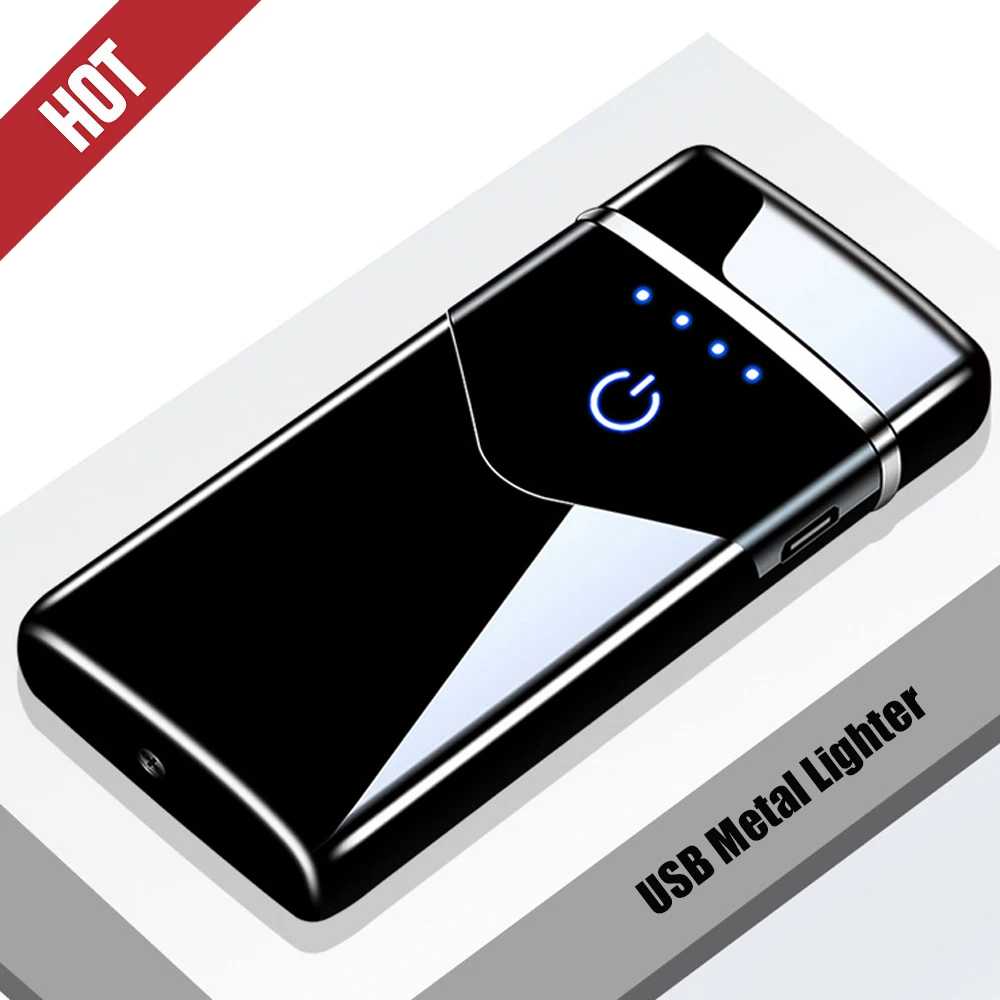 Зажигалка плазменная с двойной дугой ветрозащитная USB перезаряжаемая со