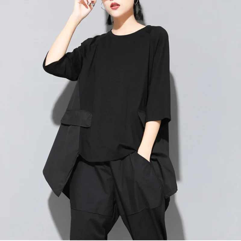 XUXI женская футболка летняя черная белая красная новинка 2019 необычная версия