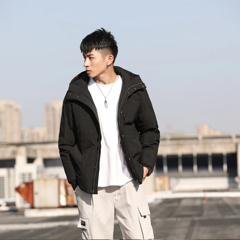 

2018 men's new cotton fashion trend down jacket