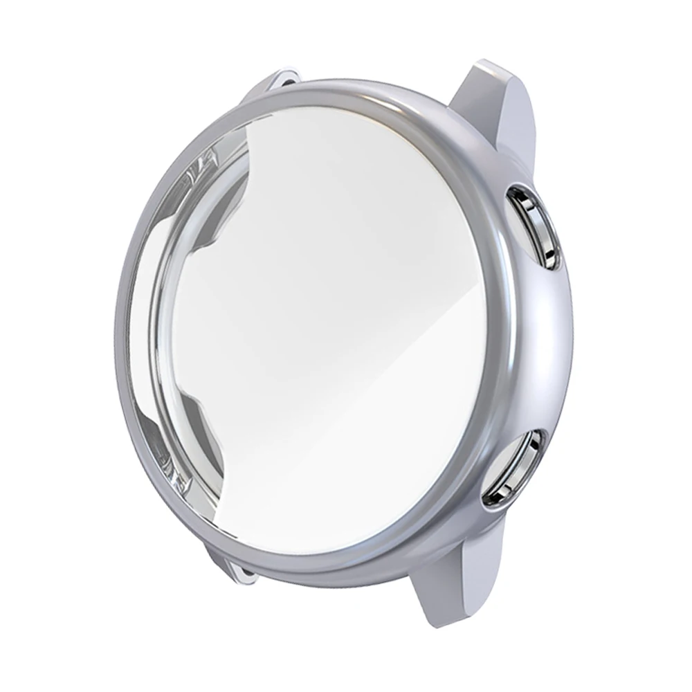 Gray Для samsung Galaxy Watch Active 2 1 чехол 40 мм 44 мм защитный светильник для экрана полное покрытие тонкий мягкий ТПУ бампер аксессуары - Цвет ремешка: Gray