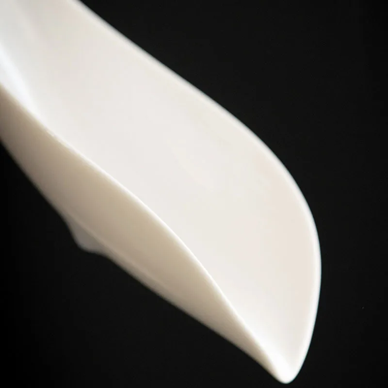 Juego de 2 unids/set De cucharadita de cer&aacute;mica con forma de hojas rizadas, pala de t&eacute; de estilo chino tradicional, cuchara de t&eacute; de Kung Fu chino, accesorios de t&eacute;-1